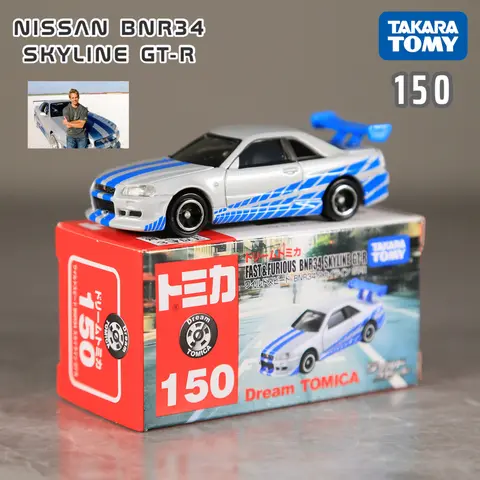 New TOMY Fast & Furious GTR R34 Skylin Alloy Car Diecasts & Toy Vehicles Car Model Miniature Scale Model Car For Children