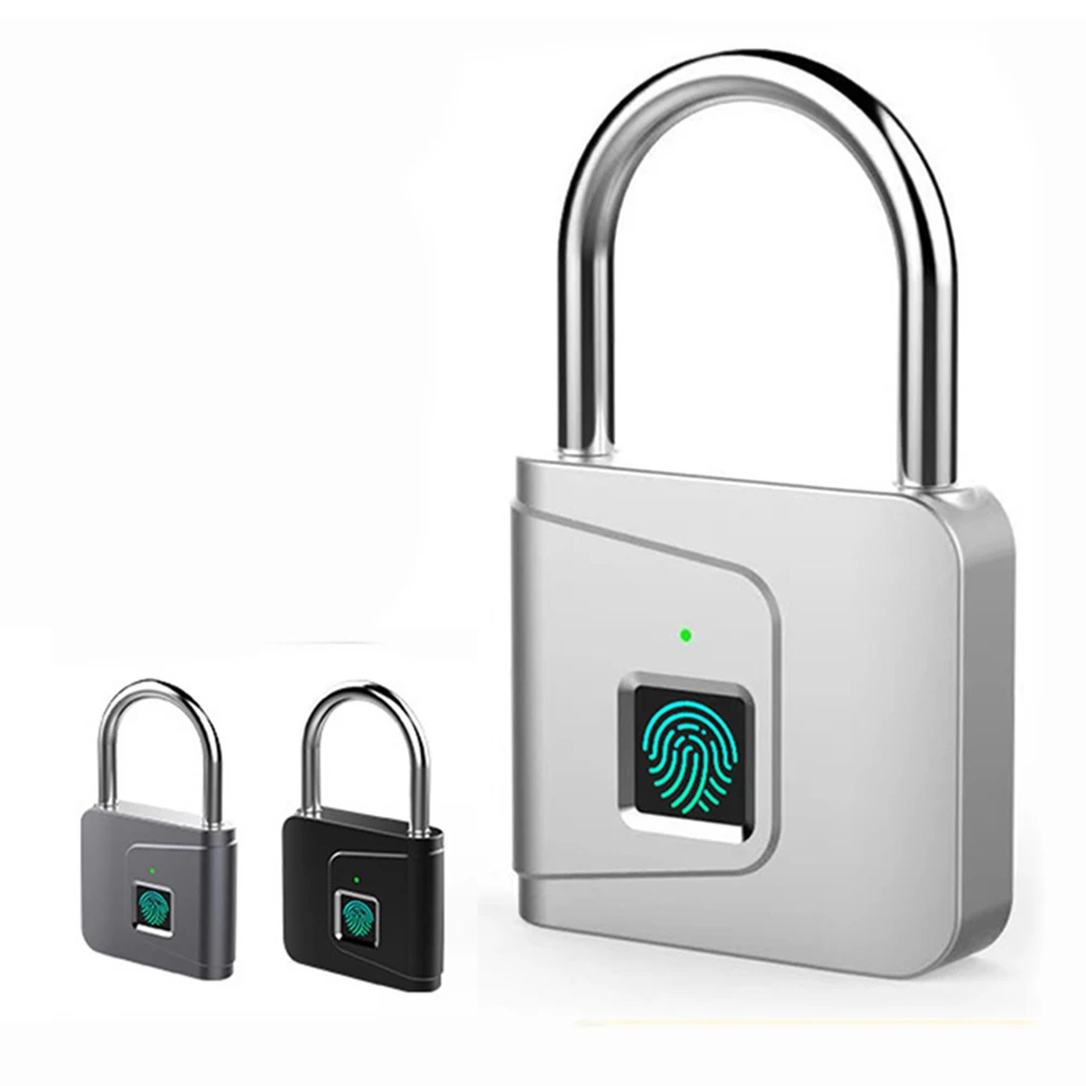 For Outdoor Use Biometric Lock Fingerprint Lock 76*45mm AI Learning Fingerprint Padlock Artificial Intelligence