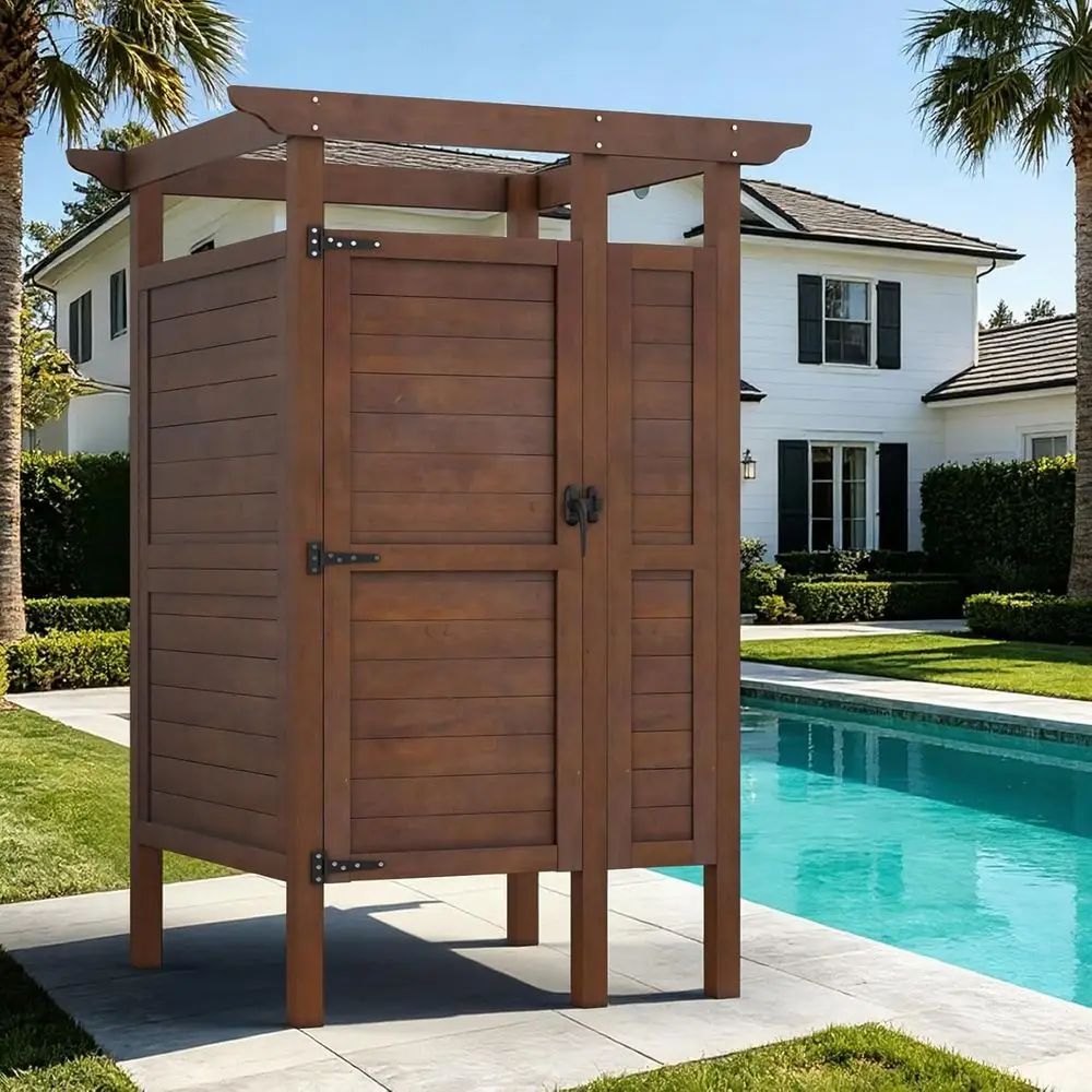 CoperatOutdohowerStall,SolidWoodreestandingPrivateShowerEnclosurewithLockableDoor,WeatherprooNaturalWoodShowerBoothorBackyard,Pa
CoperatOutdohowerStall,SolidWoodreestandingPrivateShowerEnclosurewithLockableDoor,WeatherprooNaturalWoodShowerBoothorBackyard,Pa
