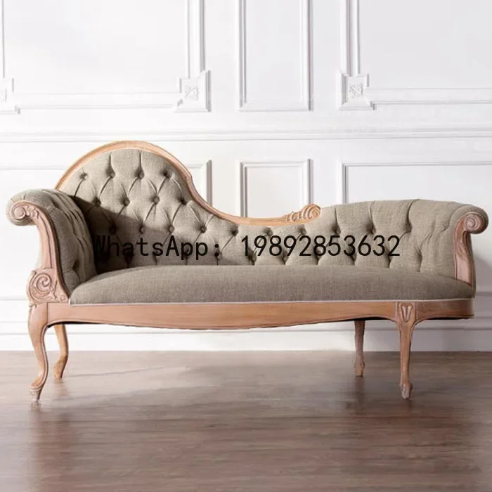 ww24 rustic solid wood chaise lounge - upholstered beauty couch for living room, bedroom, light luxury carved single recliner
ww24 rustic solid wood chaise lounge - upholstered beauty couch for living room, bedroom, light luxury carved single recliner