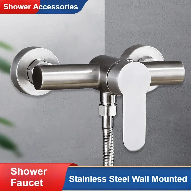 Wall-mounted Shower Faucet 304 Stainless Steel Bathroom Faucets Single Handle Hot and Cold Water Control Valve Switch Tap
Wall-mounted Shower Faucet 304 Stainless Steel Bathroom Faucets Single Handle Hot and Cold Water Control Valve Switch Tap