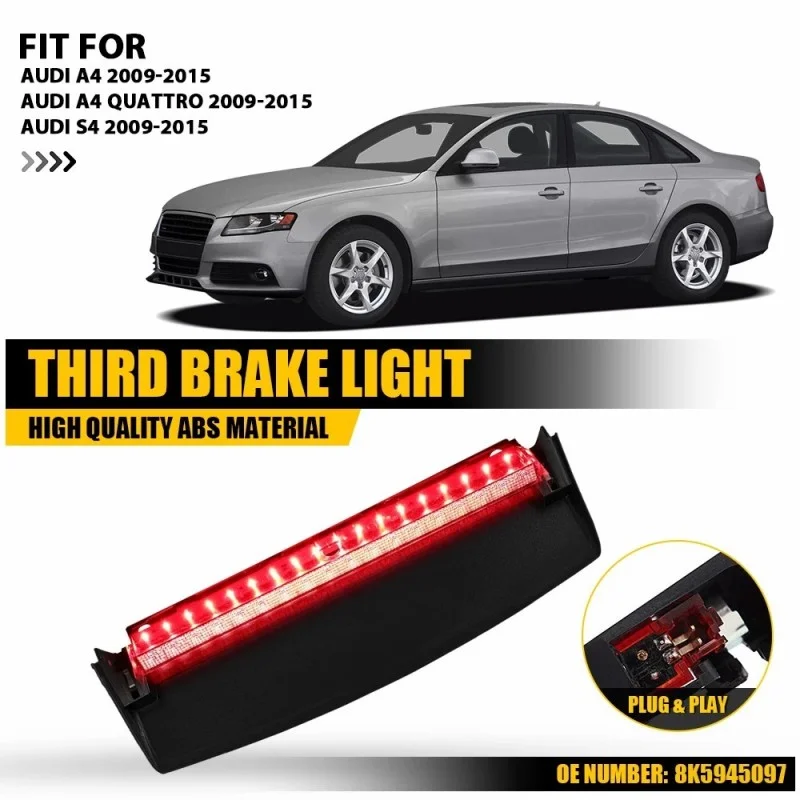 Car 3RD Third Brake Stop Light 8K5945097 For Audi A4 S4 B8 2009-2015 Rear High Third Brake Signal LED Lamp Car Accessories
Car 3RD Third Brake Stop Light 8K5945097 For Audi A4 S4 B8 2009-2015 Rear High Third Brake Signal LED Lamp Car Accessories