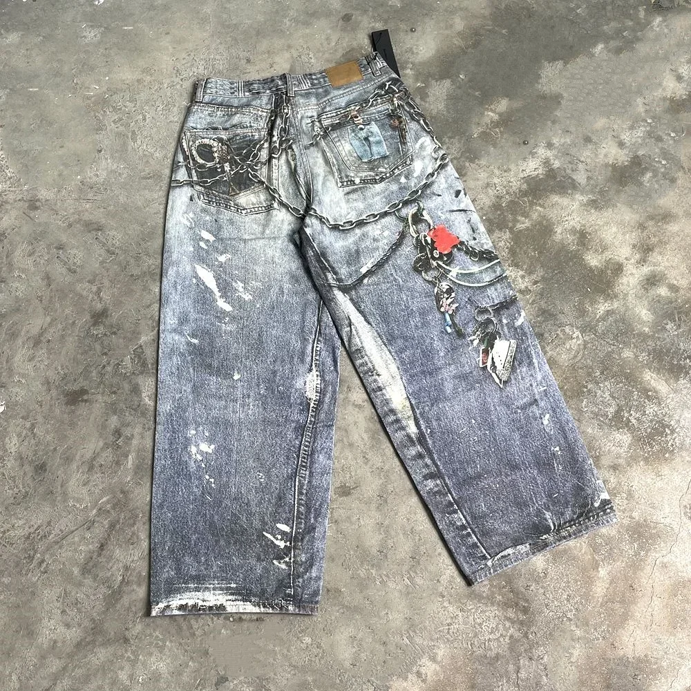 2025 Digital Printed Pants Loose Retro Street Wear High Quality Fashion Unisex Oversized Casual Graphic Jeans
2025 Digital Printed Pants Loose Retro Street Wear High Quality Fashion Unisex Oversized Casual Graphic Jeans