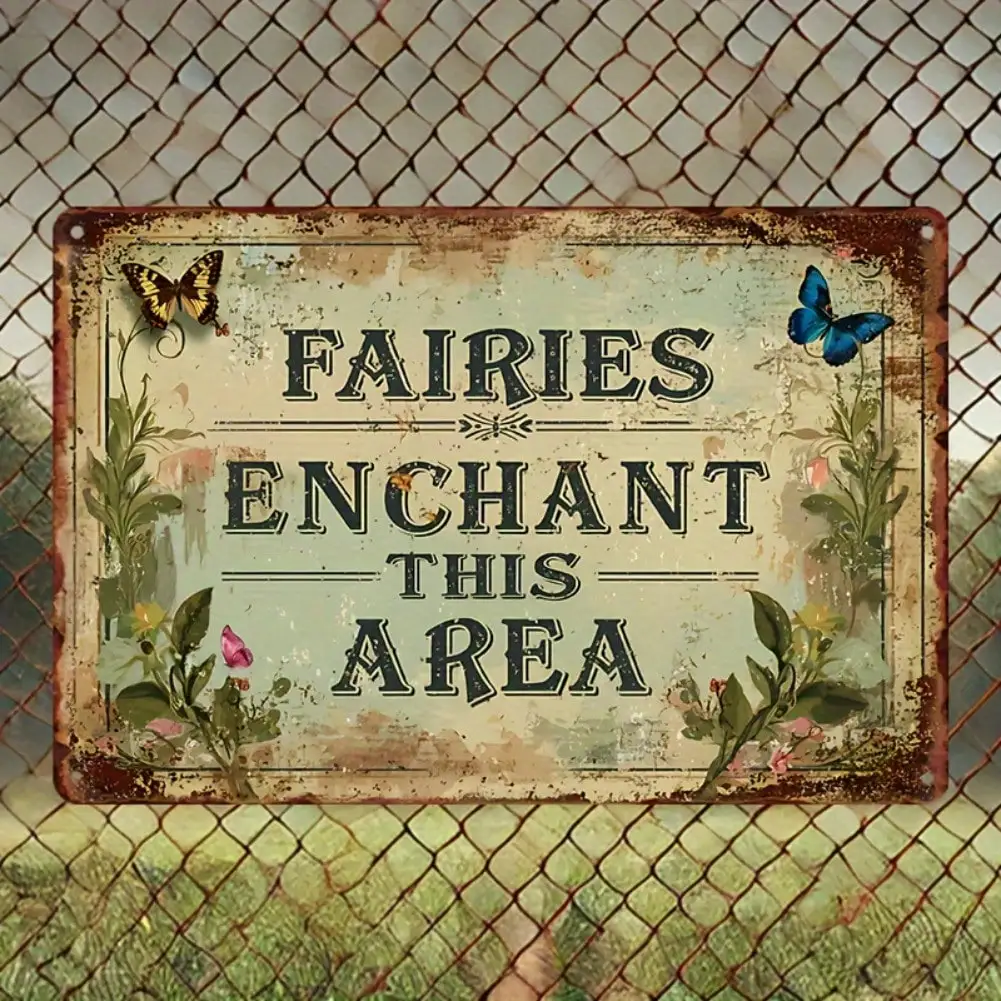 Enchanted Fairy Metal Tin Sign 8x12 Inch Vintage Wall Art for Garden Patio Home Decor
Enchanted Fairy Metal Tin Sign 8x12 Inch Vintage Wall Art for Garden Patio Home Decor