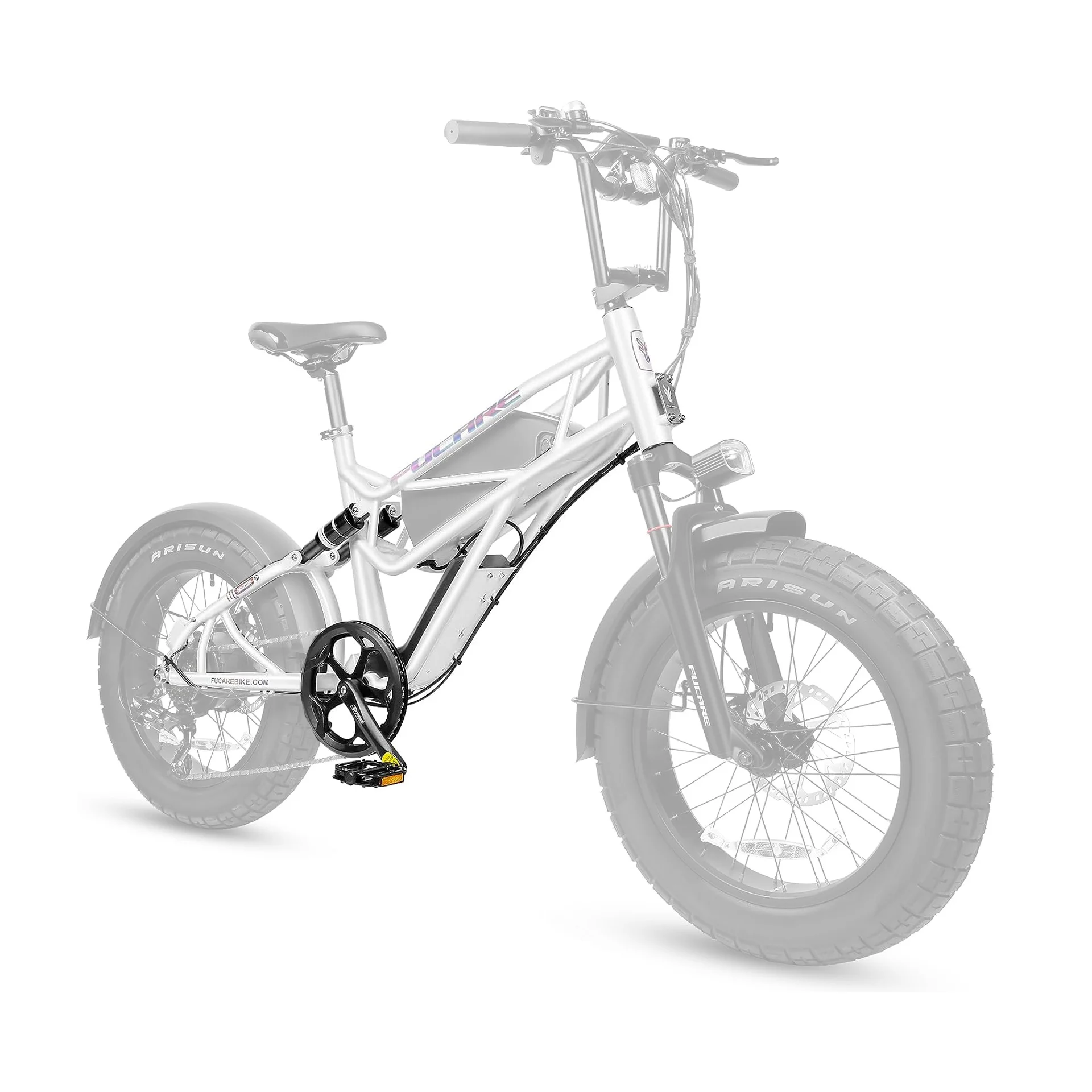 Fucare Scorpio White 20 Inch 6061 Aluminium Alloy 190mm Drop Out Fat Tire Electric Bike Frame Rear Shock Absorber
Fucare Scorpio White 20 Inch 6061 Aluminium Alloy 190mm Drop Out Fat Tire Electric Bike Frame Rear Shock Absorber