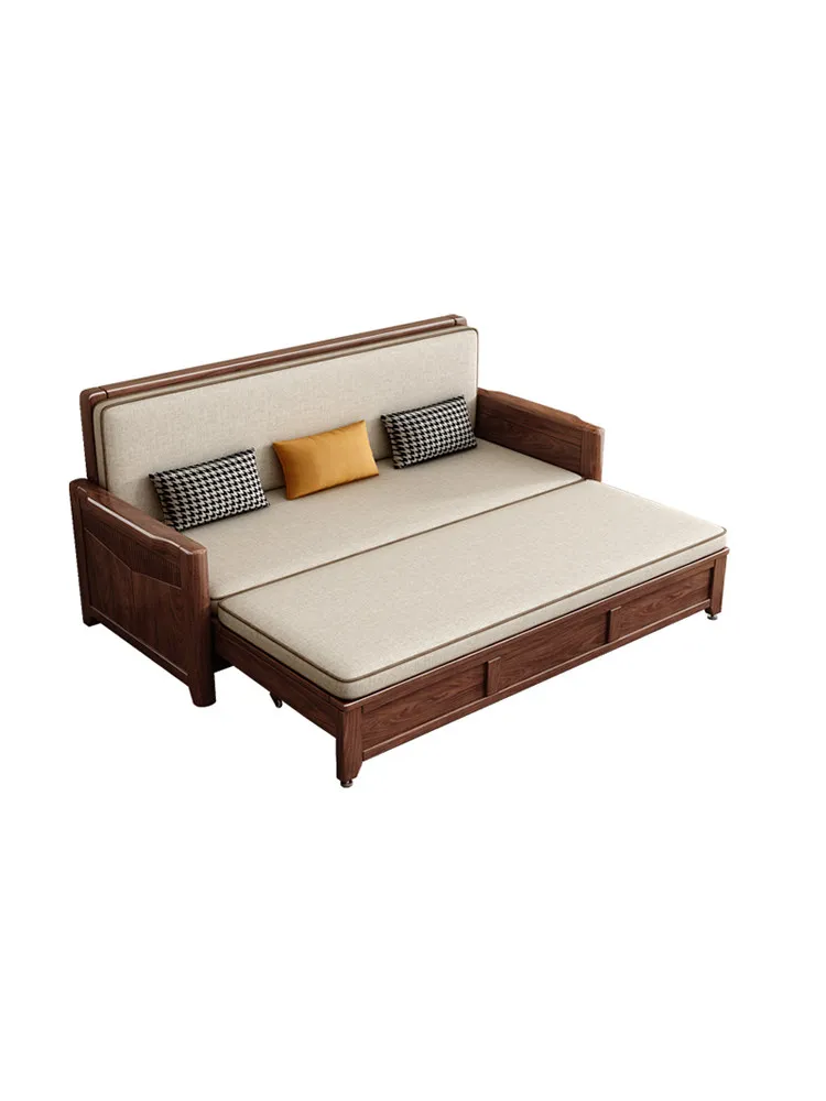 YJQ black walnut folding solid wood sofa bed dual-purpose small apartment living room multi-functional pull-out retractable bed
YJQ black walnut folding solid wood sofa bed dual-purpose small apartment living room multi-functional pull-out retractable bed