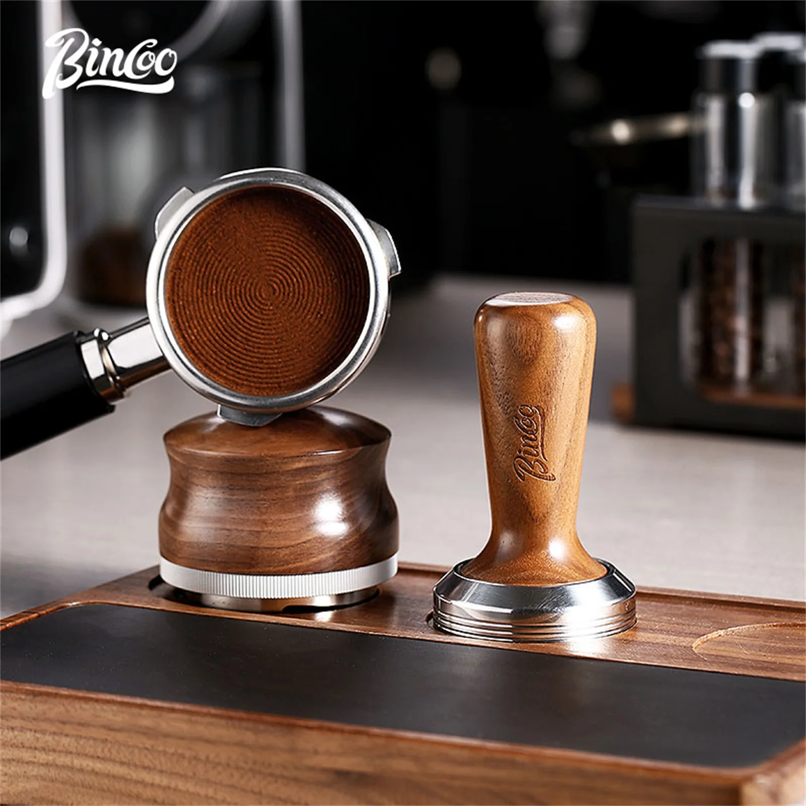 BINCOO 51MM Walnut Wood Coffee Tamper & Distributor Coffee Cloth Powder Leveler Espresso Tamper Home Barista Tools
BINCOO 51MM Walnut Wood Coffee Tamper & Distributor Coffee Cloth Powder Leveler Espresso Tamper Home Barista Tools 