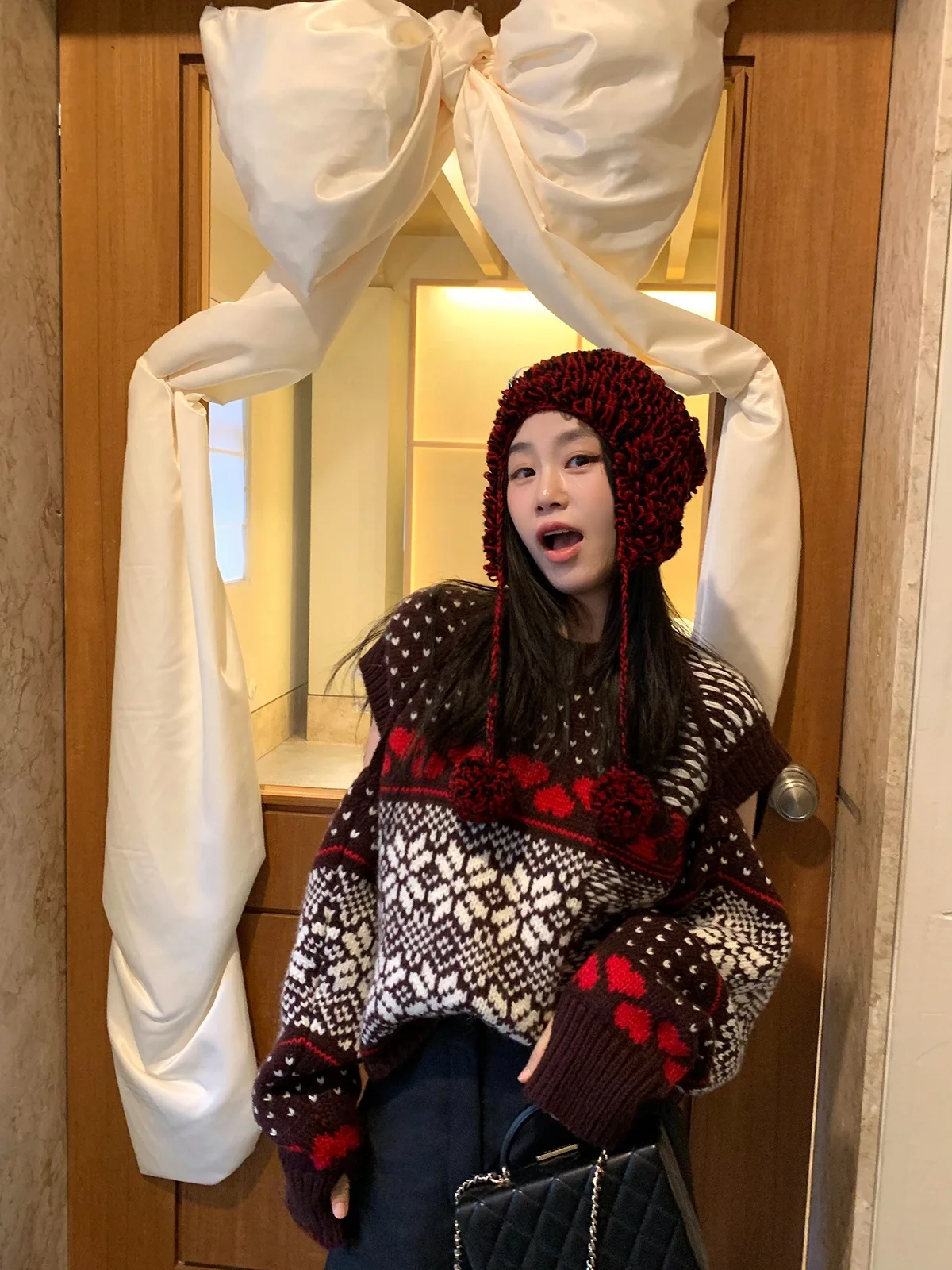 Cisas Month Small Magic Fair Isle Knitted Ne Warmer Gloves Design Sense Sweater Women's Loose Fit Long Sve
Cisas Month Small Magic Fair Isle Knitted Ne Warmer Gloves Design Sense Sweater Women's Loose Fit Long Sve