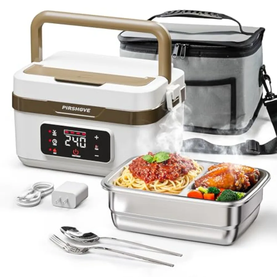 Electric Heated Lunch Box for Truck Drivers, Office Construction Workers: Cordless 6.3-Cup Portable Food Warmer with 75W Fast H
Electric Heated Lunch Box for Truck Drivers, Office Construction Workers: Cordless 6.3-Cup Portable Food Warmer with 75W Fast H