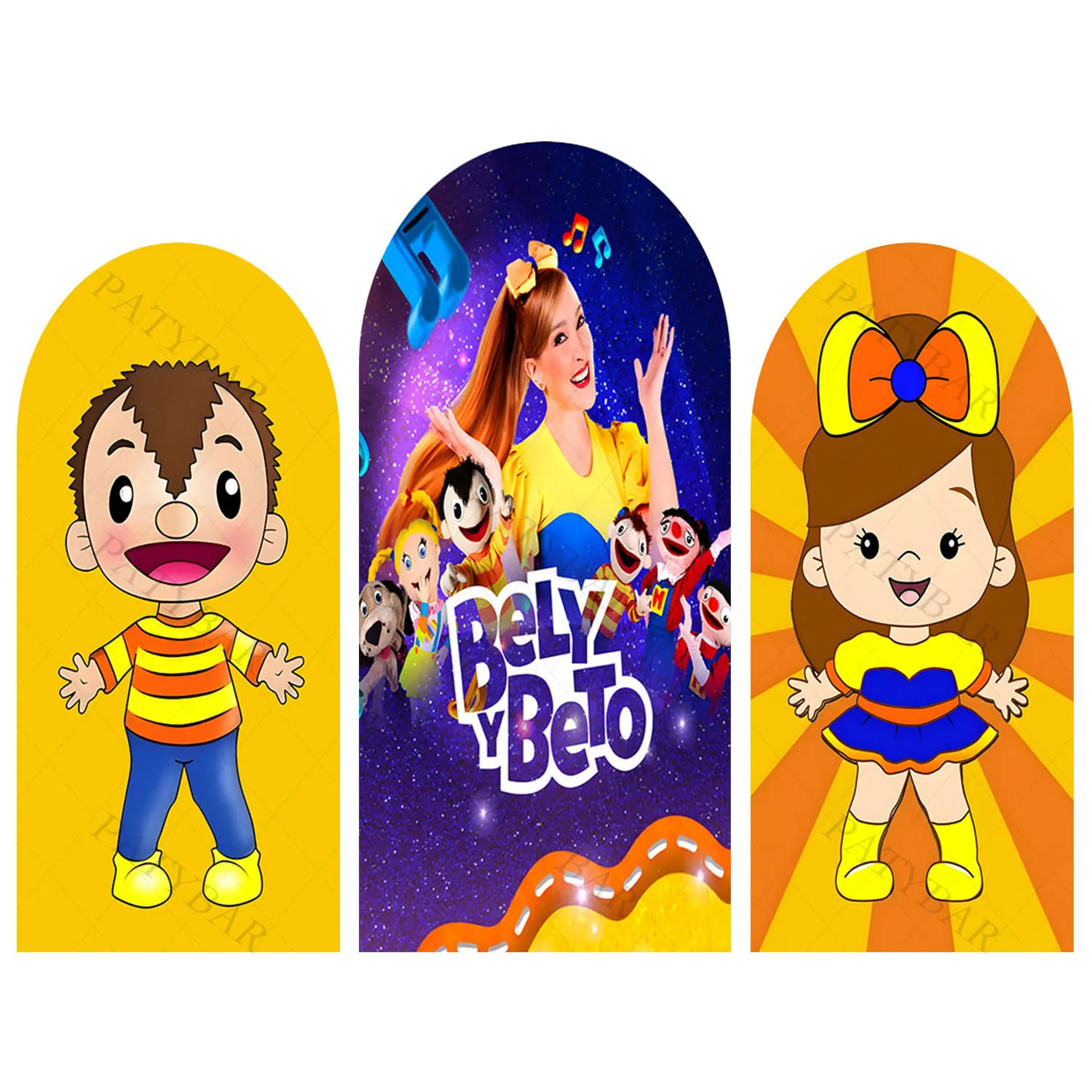 Arch El Show de Bely y Beto Background Boy Birthday Party Backdrop Polyester Arch Banner Photography Props
Arch El Show de Bely y Beto Background Boy Birthday Party Backdrop Polyester Arch Banner Photography Props