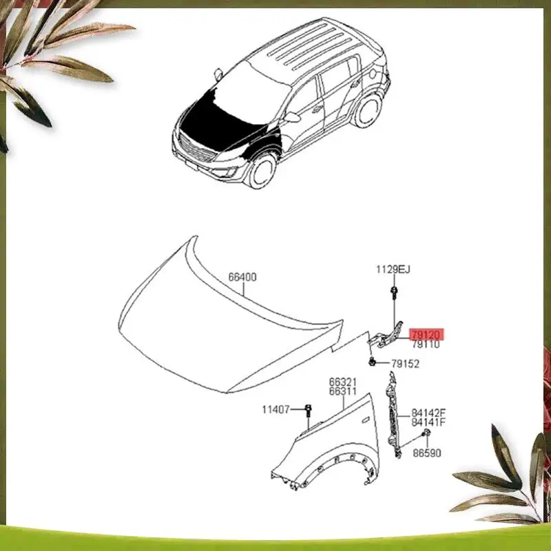 Portable 1Pair Car Hood Hinge Cover 79110-3W000 79120-3W000 For Kia Sportage 2010-2018 Engine Bonnet Hinge 791103W000 791203W000
Portable 1Pair Car Hood Hinge Cover 79110-3W000 79120-3W000 For Kia Sportage 2010-2018 Engine Bonnet Hinge 791103W000 791203W000
