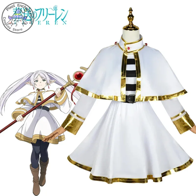 Frieren Cosplay Costume Frieren Dress with Ears Earrings Stockings for Anime Comic Con Frieren Outfits Women's Elf Role Play
Frieren Cosplay Costume Frieren Dress with Ears Earrings Stockings for Anime Comic Con Frieren Outfits Women's Elf Role Play
