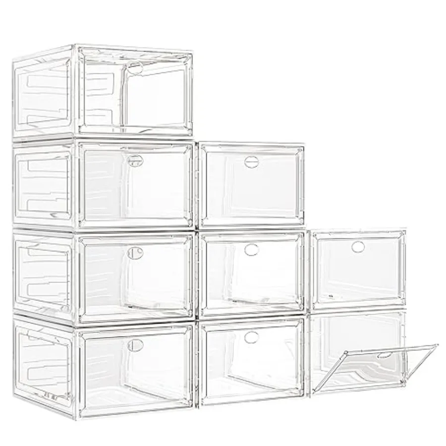 Large Clear Shoe Boxes Organizer Thicker Material Stronger Shoe Box with Magnetic Door, Stackable Shoe Storage Box for Closet,
Large Clear Shoe Boxes Organizer Thicker Material Stronger Shoe Box with Magnetic Door, Stackable Shoe Storage Box for Closet,