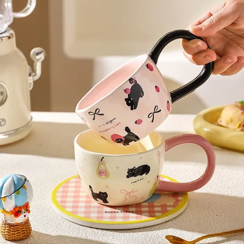 Cute Cat Mug Female Ceramic Cup Cartoon Hand Pinched Irregular Large Handle Coffee Mug Home New Office Milk Water Cup Gifts
Cute Cat Mug Female Ceramic Cup Cartoon Hand Pinched Irregular Large Handle Coffee Mug Home New Office Milk Water Cup Gifts