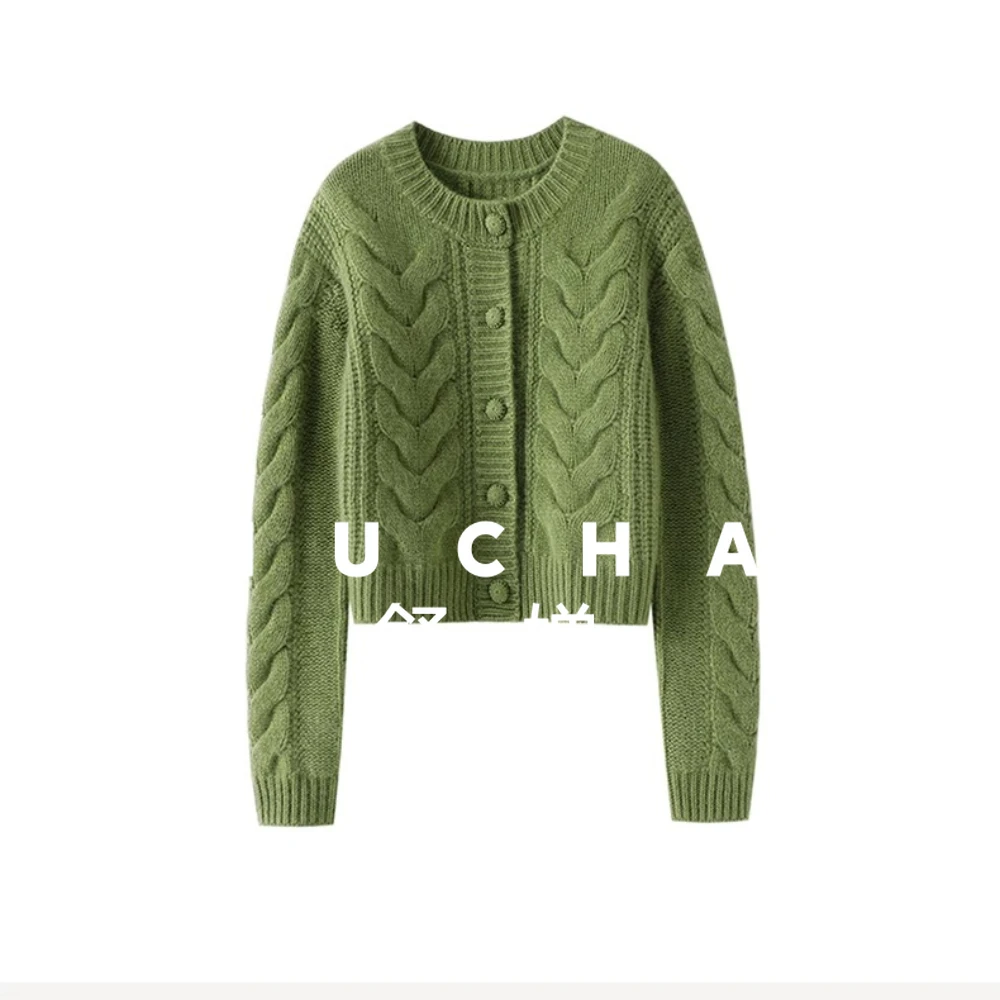 Thickened 100% Pure Cashmere Cardigan Women's Crew Neck Cashmere Sweater Loose Casacos Femininos Inverno 490g
Thickened 100% Pure Cashmere Cardigan Women's Crew Neck Cashmere Sweater Loose Casacos Femininos Inverno 490g