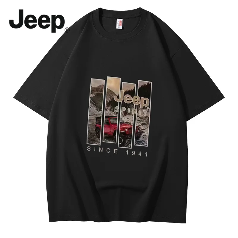 Men's Jeep 1941 model T-shirt 100% cotton thick and oversized T-shirt 2026 new summer casual loose short-sleeved shirt
Men's Jeep 1941 model T-shirt 100% cotton thick and oversized T-shirt 2026 new summer casual loose short-sleeved shirt