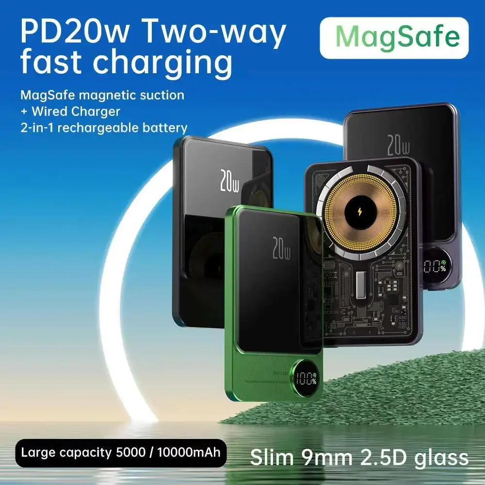 2025 New Magnetic Wireless 5000mAh Power Bank 20W Slim Type C Portable Battery Charger for MagSafe IPhone 16 IWatch Samsung
2025 New Magnetic Wireless 5000mAh Power Bank 20W Slim Type C Portable Battery Charger for MagSafe IPhone 16 IWatch Samsung