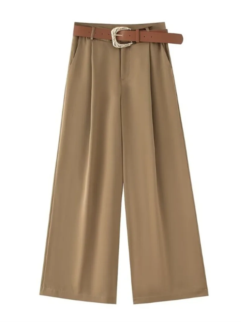 Fashion Spring Dape Casual Wide Leg Trousers Women for Pants 2025 New Women's Casual Straight Leg Pants with Belt Office Lady
Fashion Spring Dape Casual Wide Leg Trousers Women for Pants 2025 New Women's Casual Straight Leg Pants with Belt Office Lady