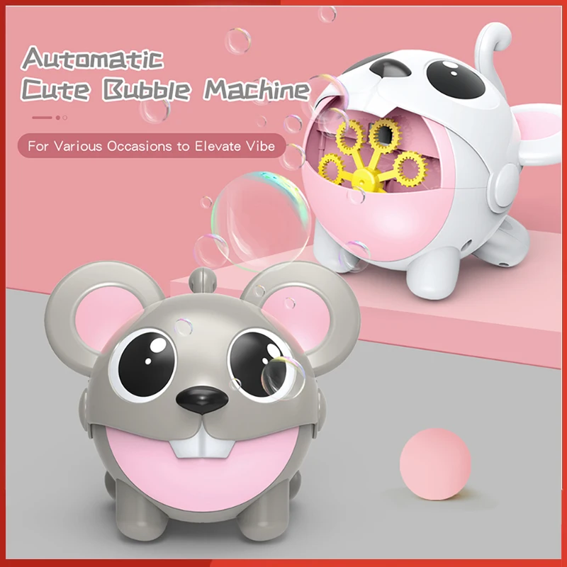 Cartoon Mouse Automatic Bubble Machine Portable Soap Bubble Blower Maker Outdoor Summer Wedding Party Toys Birthday Gifts
Cartoon Mouse Automatic Bubble Machine Portable Soap Bubble Blower Maker Outdoor Summer Wedding Party Toys Birthday Gifts