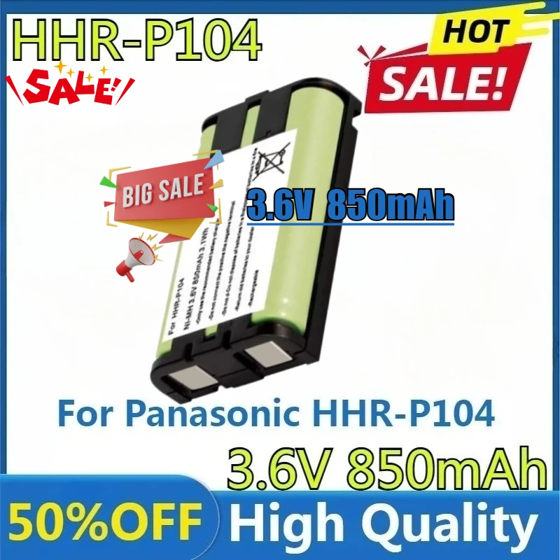 3.6V 850mAhFor Panasonic HHR-P104 HHR-P104A/1B HHRP104 Type 29 3*AAA NiMH 3.6V Home Phone Battery 850mAh Rechargeable Battery
3.6V 850mAhFor Panasonic HHR-P104 HHR-P104A/1B HHRP104 Type 29 3*AAA NiMH 3.6V Home Phone Battery 850mAh Rechargeable Battery
