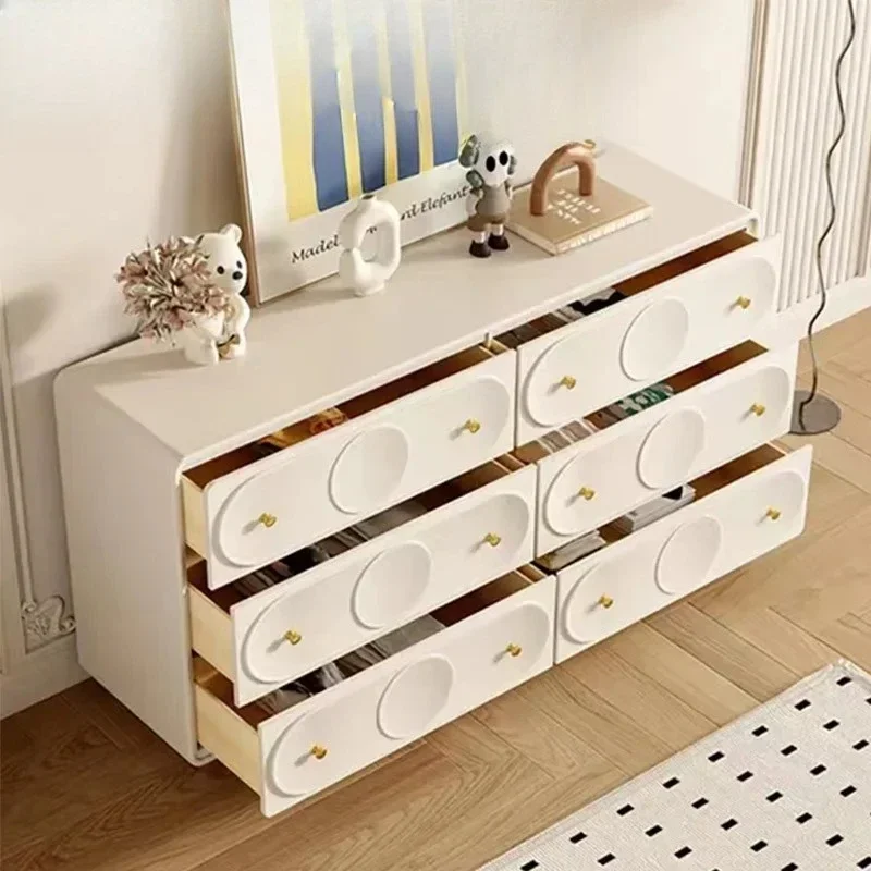 A Cream Style Bedroom Locker Against Wall Drawer Cabinet Simple Solid Wood Six-chest Cabinet Living Room Storage
A Cream Style Bedroom Locker Against Wall Drawer Cabinet Simple Solid Wood Six-chest Cabinet Living Room Storage