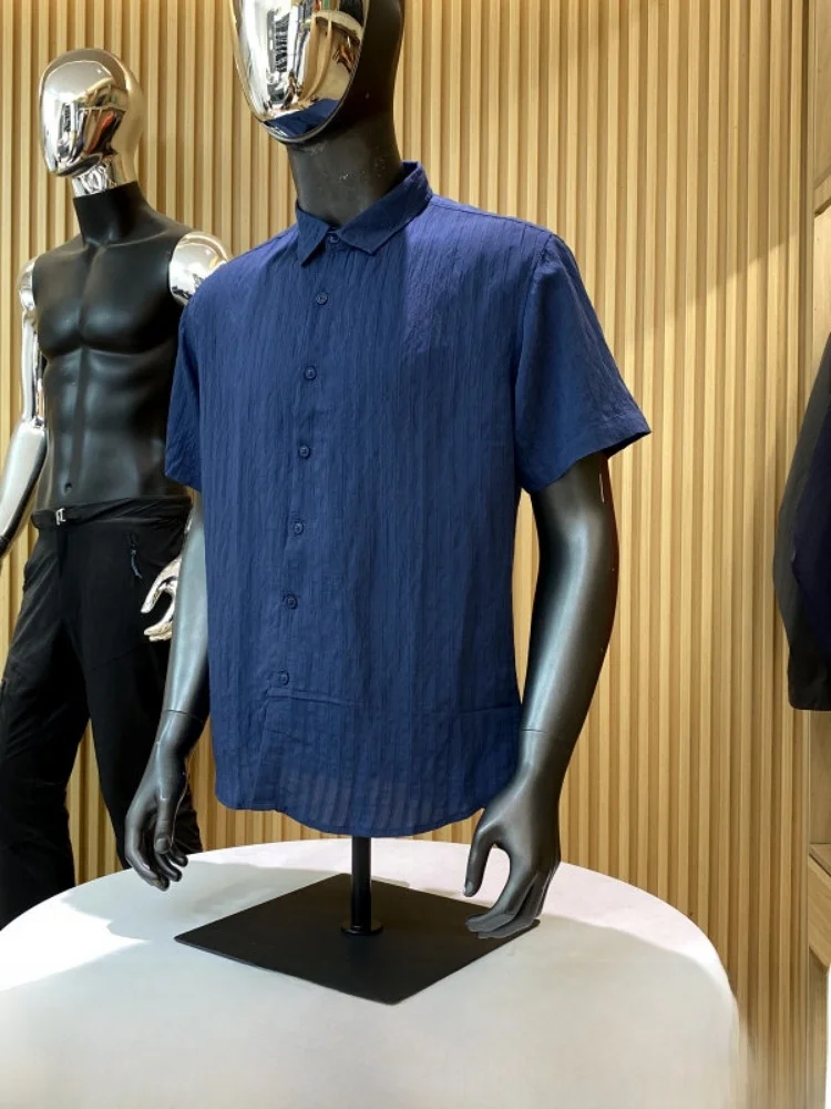 Ice Sensation Yarn Short Sleeve Shirt Men's Soft Skin-friendly Fashionable Standard Fit Summer Casual Style Stripe Pattern
Ice Sensation Yarn Short Sleeve Shirt Men's Soft Skin-friendly Fashionable Standard Fit Summer Casual Style Stripe Pattern