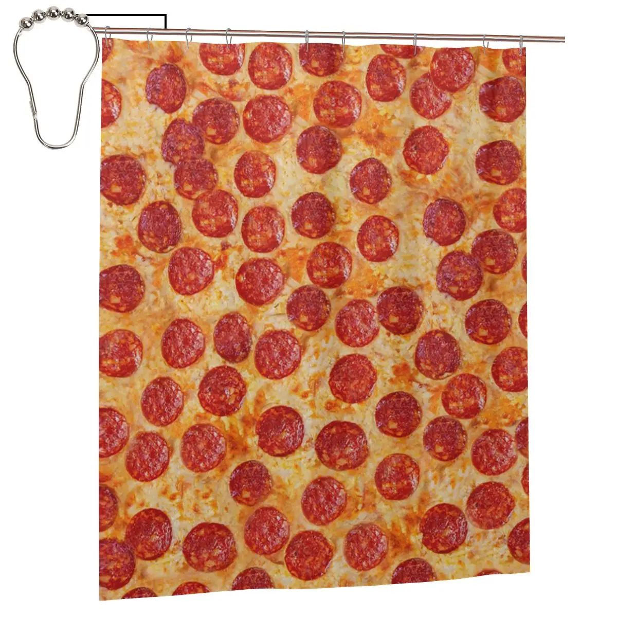 Realistic Pepperoni Pizza Pattern Shower Curtain Bathroom Polyester Waterproof Bath Curtains with Hooks
Realistic Pepperoni Pizza Pattern Shower Curtain Bathroom Polyester Waterproof Bath Curtains with Hooks