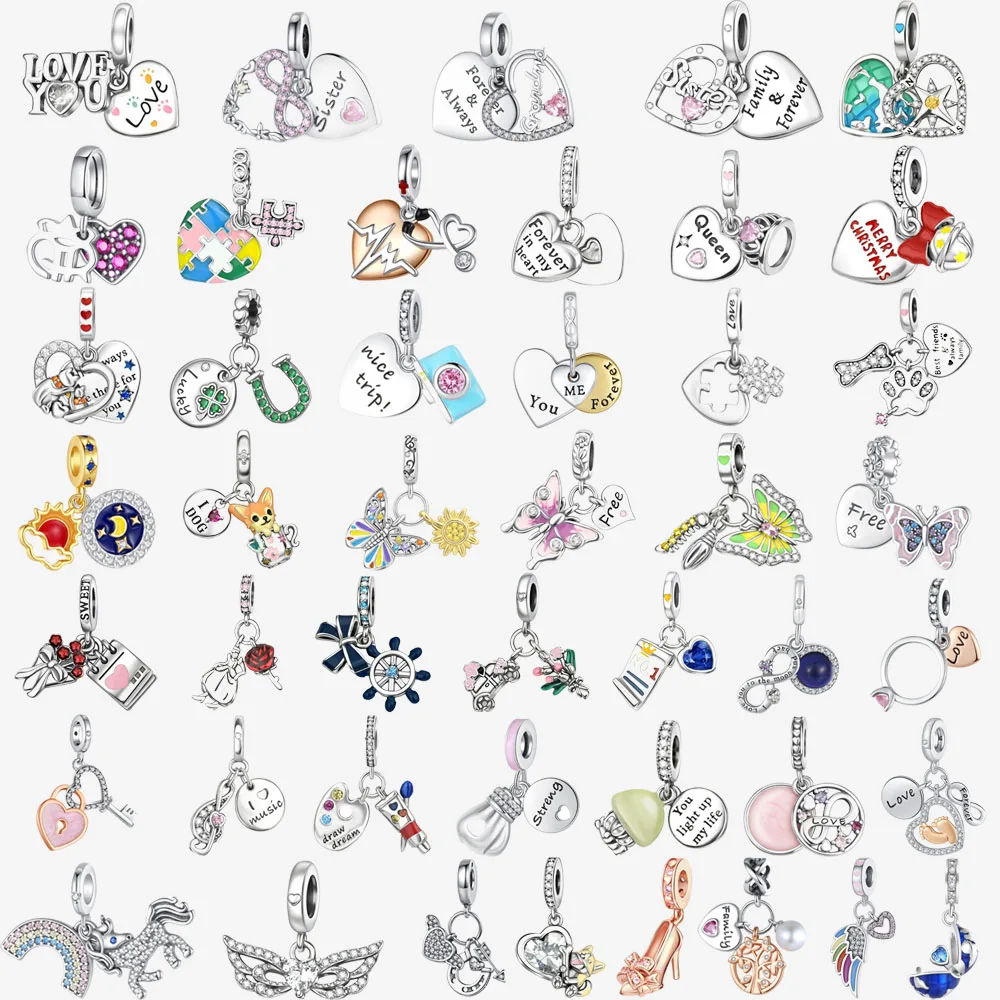 Sentimental 925 Sterling Silver Couple Puzzle Heart Sister Dangle Charms Fit Original Bracelet Beads Jewelry DIY Women Gift
Sentimental 925 Sterling Silver Couple Puzzle Heart Sister Dangle Charms Fit Original Bracelet Beads Jewelry DIY Women Gift