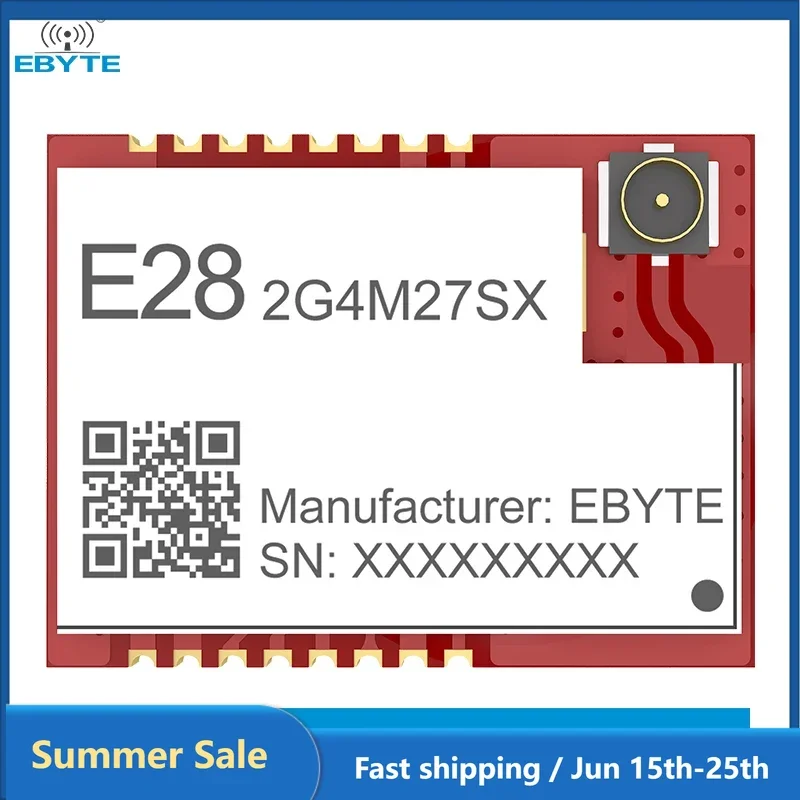 SX1280 SPI Высокоскоростной модуль широкого спектра LoRa 2,4 ГГц EBYTE E28-2G4M27SX вторичное развитие беспроводной диапазон 27 дБм SMD
SX1280 SPI Высокоскоростной модуль широкого спектра LoRa 2,4 ГГц EBYTE E28-2G4M27SX вторичное развитие беспроводной диапазон 27 дБм SMD