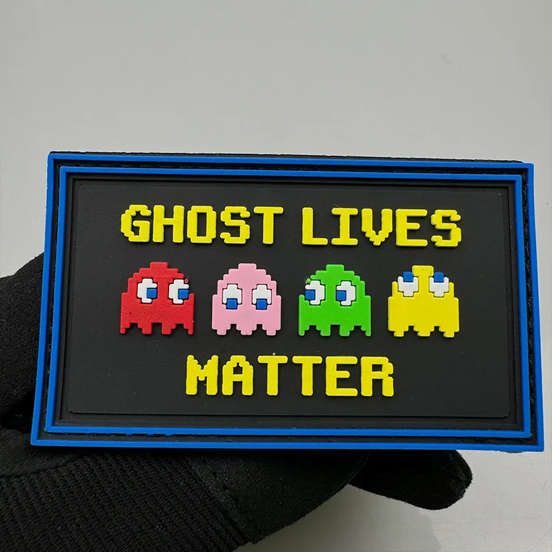 GHOST LIVES MATTER PVC Patch Cartoon Game Patches with Hook Personalized Cute Eating Bean Morale Badge Clothes Backpack Stickers
GHOST LIVES MATTER PVC Patch Cartoon Game Patches with Hook Personalized Cute Eating Bean Morale Badge Clothes Backpack Stickers