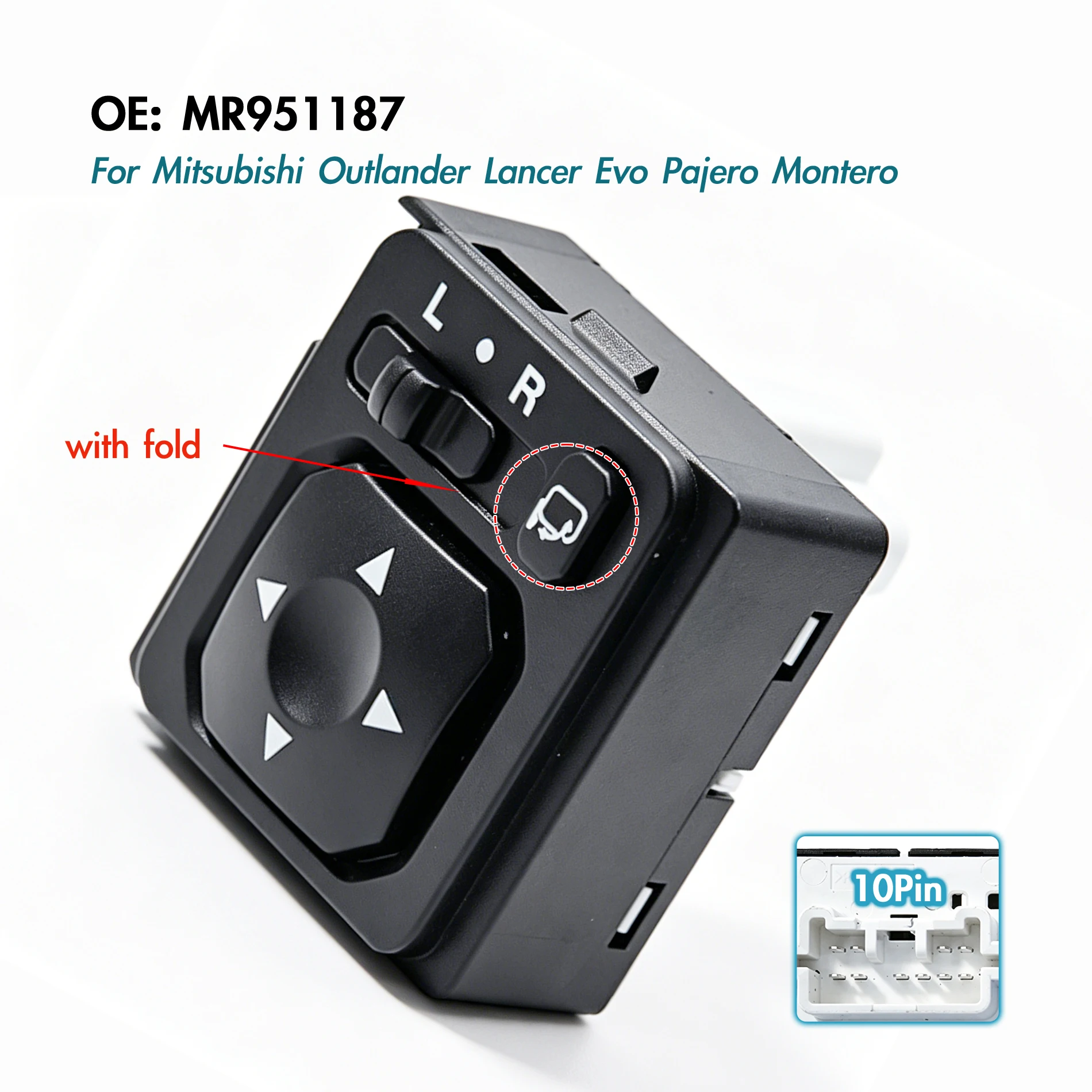 MR951187 For Mitsubishi Outlander Lancer Evo Pajero Mentero Triton,Control Mirror Folding Switch adjustment Control Button
MR951187 For Mitsubishi Outlander Lancer Evo Pajero Mentero Triton,Control Mirror Folding Switch adjustment Control Button