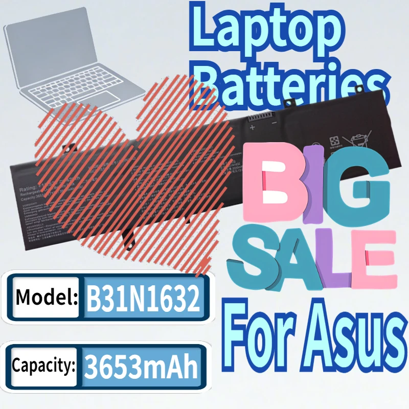 Аккумулятор для ноутбука 3653 мАч B31N1632 для Asus Vivobook 14 X405 X405U X405UQ Zenbook S4100U Series 0B200-02540000 3ICP5/57/81
Аккумулятор для ноутбука 3653 мАч B31N1632 для Asus Vivobook 14 X405 X405U X405UQ Zenbook S4100U Series 0B200-02540000 3ICP5/57/81