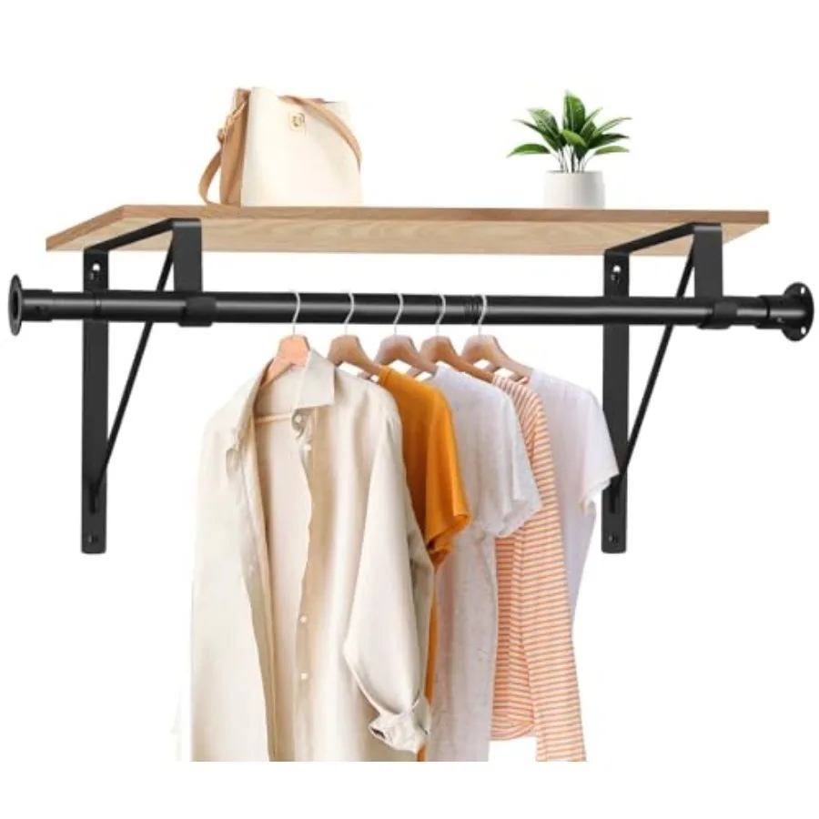 Closet Rod, 16 to 51 Inch Closet Rods Heavy Duty Adjustable Wardrobe Poles for Hanging Clothes and Heavy Duty Bracket Closet Po
Closet Rod, 16 to 51 Inch Closet Rods Heavy Duty Adjustable Wardrobe Poles for Hanging Clothes and Heavy Duty Bracket Closet Po