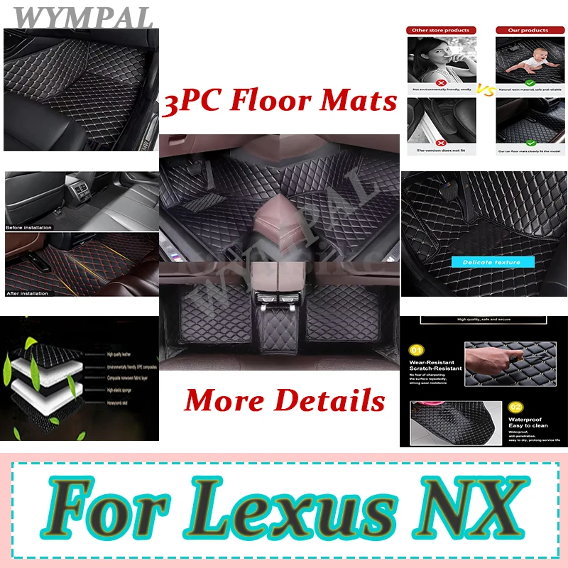 Роскошные автомобильные коврики для Lexus NX NX200 NX200t NX300 NX300h 2021-2015, ковры, автозащитные водонепроницаемые аксессуары, полный комплект
Роскошные автомобильные коврики для Lexus NX NX200 NX200t NX300 NX300h 2021-2015, ковры, автозащитные водонепроницаемые аксессуары, полный комплект