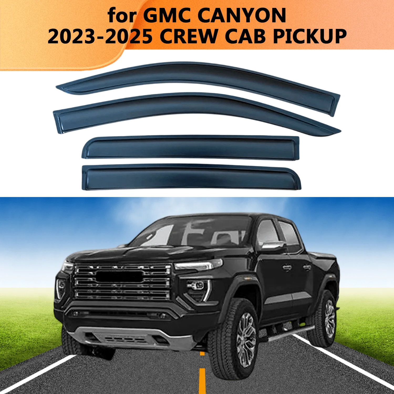 Weathershield for GMC CANYON 2023 2024 2025 CREW CAB PICKUP Sun Rain Deflector Guard Car Side Window Deflector Out-Channel Tape
Weathershield for GMC CANYON 2023 2024 2025 CREW CAB PICKUP Sun Rain Deflector Guard Car Side Window Deflector Out-Channel Tape