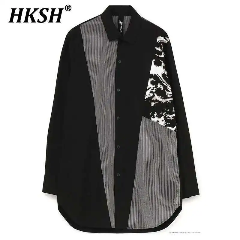 HKSH Autumn Men's New Tide Dark Japanese Shirt Yamamoto Patchwork Ghost Blade Shirts Stripe Spliced Chic Fashion Punk Top HK1989
HKSH Autumn Men's New Tide Dark Japanese Shirt Yamamoto Patchwork Ghost Blade Shirts Stripe Spliced Chic Fashion Punk Top HK1989