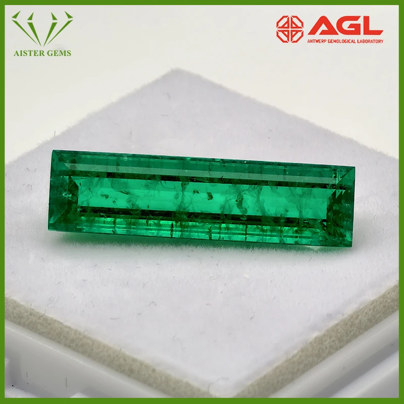 Top Lab-Grown Columbia Emeralds Hydrothermal Hand Cutting Rectangular Cut With Natural Inclusions Inside With AGL Certificate
Top Lab-Grown Columbia Emeralds Hydrothermal Hand Cutting Rectangular Cut With Natural Inclusions Inside With AGL Certificate