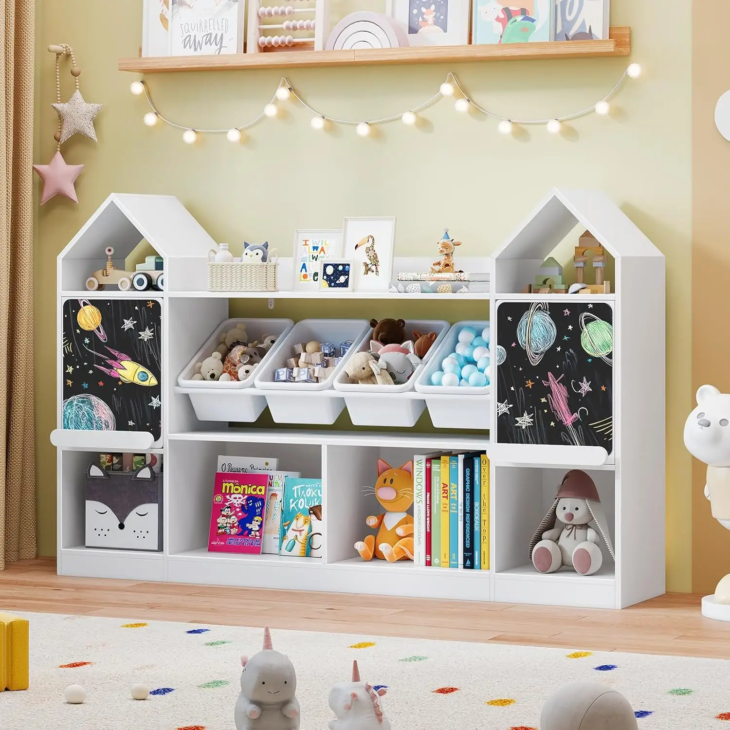 Castle Shape Children's Bookcase with Blackboard, Kids Bookshelf Display Case Kids Toy Storage Organizer Bookshelf, Customized
Castle Shape Children's Bookcase with Blackboard, Kids Bookshelf Display Case Kids Toy Storage Organizer Bookshelf, Customized