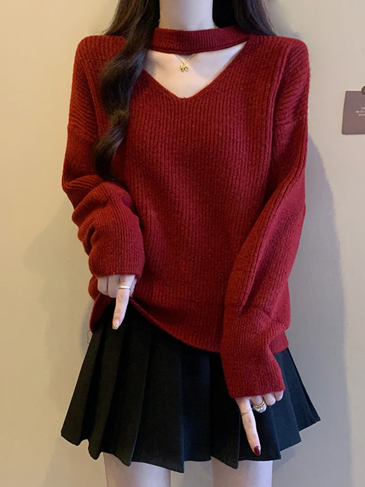Red New Year Long Sve Knitted Ne Hanging Women's Spring Faion Slimming Inner Outer Wear Top V-ne Soft Material
Red New Year Long Sve Knitted Ne Hanging Women's Spring Faion Slimming Inner Outer Wear Top V-ne Soft Material
