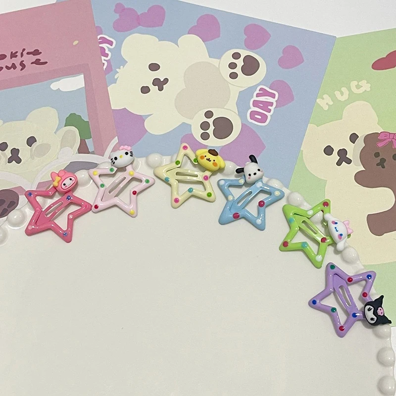 Sanrio Kawaii Anime Hello Kitty Children Hair Clip Accessory Cute Sweet Cinnamoroll Cartoon Headwear Lovely Gifts for Girls
Sanrio Kawaii Anime Hello Kitty Children Hair Clip Accessory Cute Sweet Cinnamoroll Cartoon Headwear Lovely Gifts for Girls