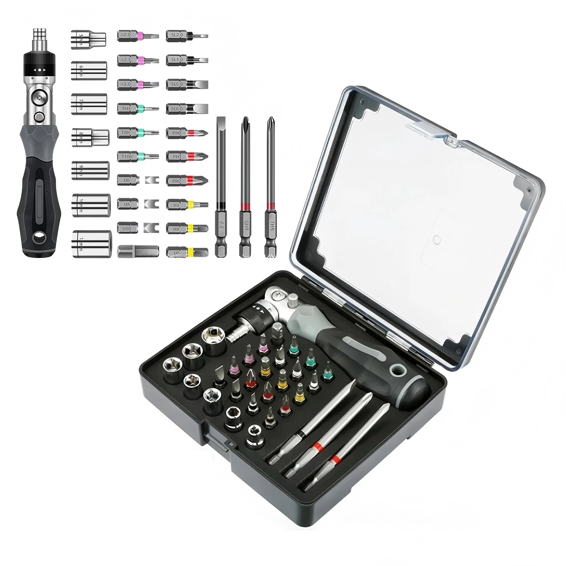 31 Piece Ratchet Screwdriver Set Ket Hex Wrench Bit Magnetic Applicable Computer Bicycle Car Quick Repair Hand Tool Set
31 Piece Ratchet Screwdriver Set Ket Hex Wrench Bit Magnetic Applicable Computer Bicycle Car Quick Repair Hand Tool Set