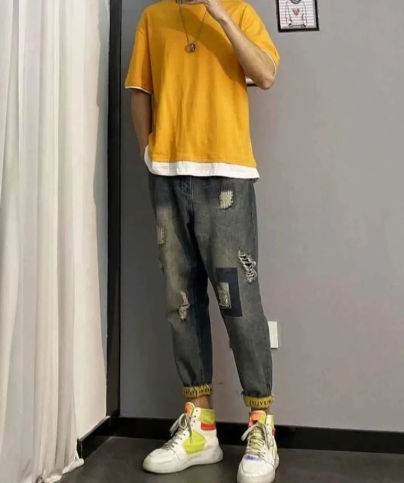Men's Summer Lightweight Casual Stylish Korean Trendy Teen Student T Shirt Jeans Set
Men's Summer Lightweight Casual Stylish Korean Trendy Teen Student T Shirt Jeans Set