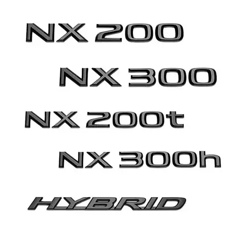 Lettres ABS noires brillantes NX200 NX300 NX200t NX300h HYBRID, emblème pour coffre de voiture Lexus, autocollant, badge, accessoires