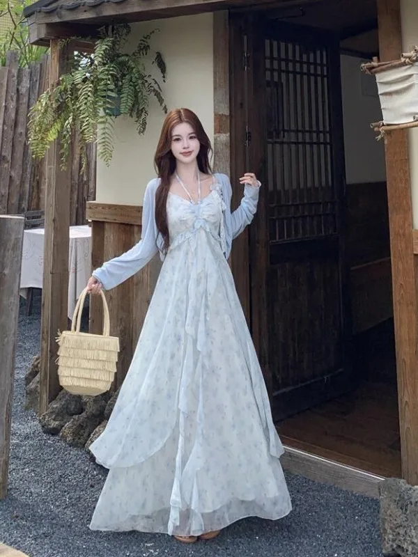 plus Size Floral Print off Shoulder Sun Protection Dress Women's Summer New Style Two Piece Set Korean Style Slim Fit High Waist
plus Size Floral Print off Shoulder Sun Protection Dress Women's Summer New Style Two Piece Set Korean Style Slim Fit High Waist