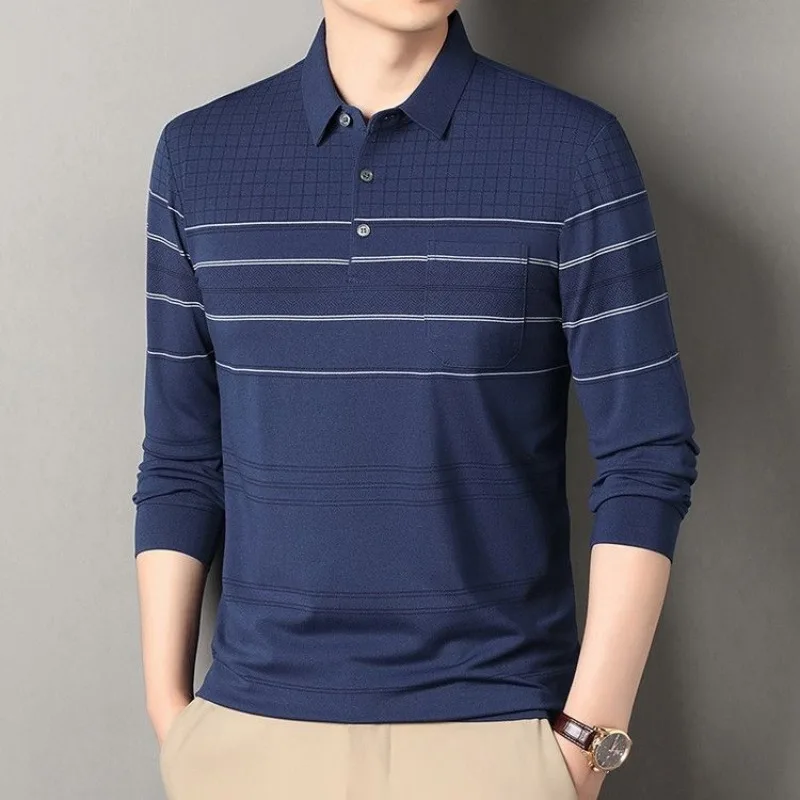 Mens Casual Polo Shirt Long Sleeve Chest Pocket Design Turn Down Collar Lightweight Comfy Top Loose Fit for Men Dad
Mens Casual Polo Shirt Long Sleeve Chest Pocket Design Turn Down Collar Lightweight Comfy Top Loose Fit for Men Dad