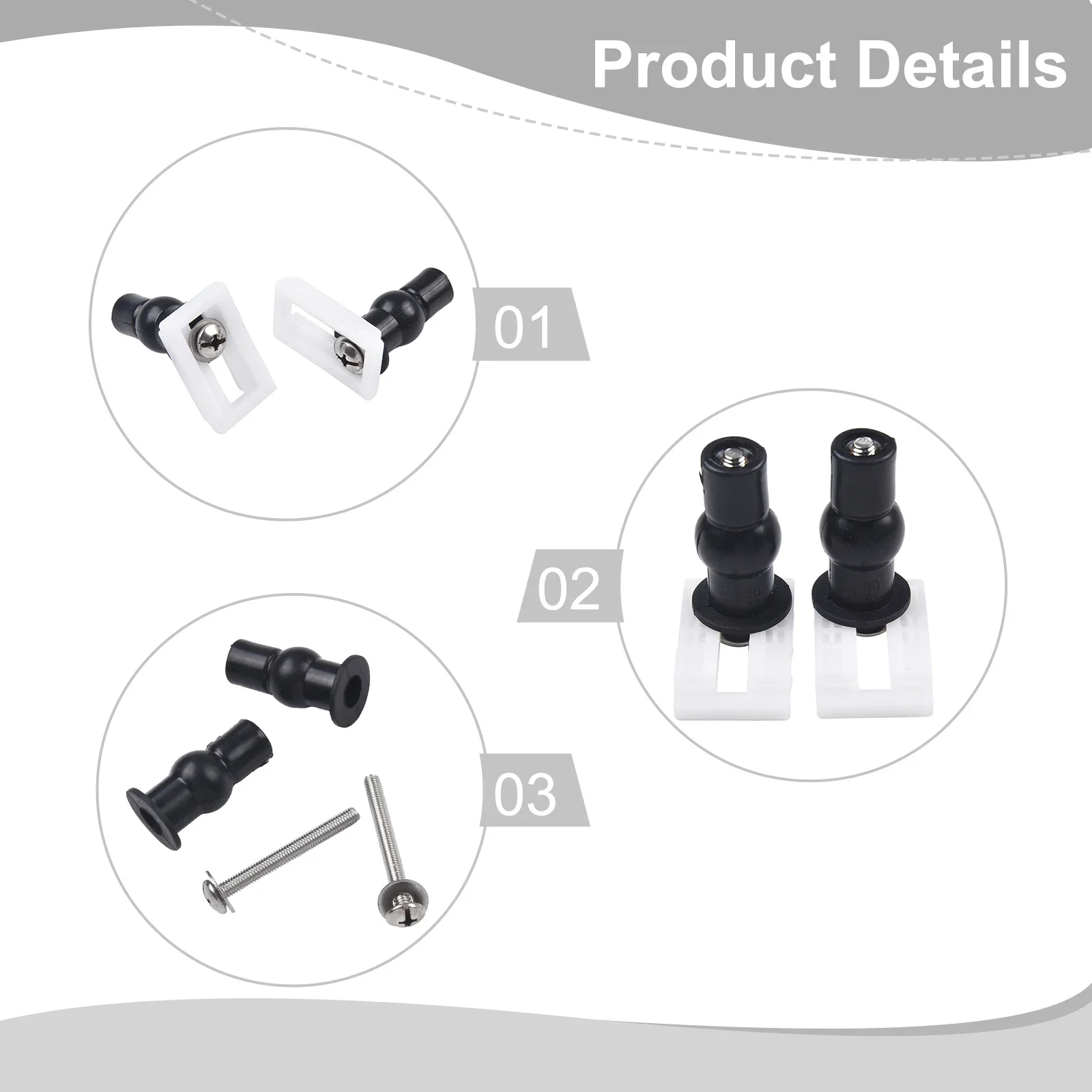 Parts Screws For Toilet Seats Home Plastic Replacement Toilet Lid Hinge Screws 2pcs Accessories Attachments Brand New
Parts Screws For Toilet Seats Home Plastic Replacement Toilet Lid Hinge Screws 2pcs Accessories Attachments Brand New