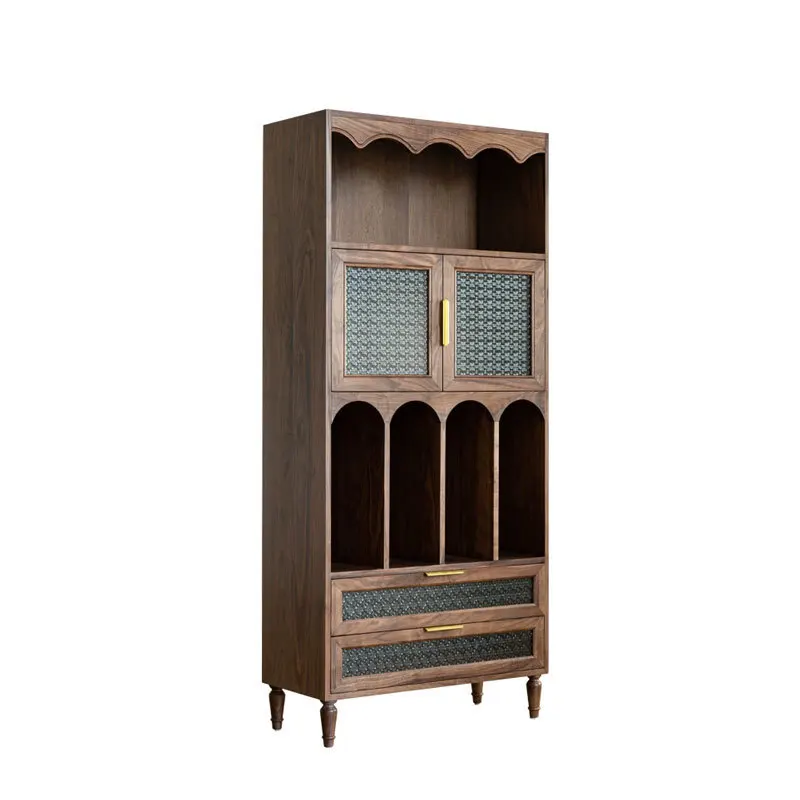 Nordic solid wood bookcase household living room multi-functional black walnut display cabinet small apartment designer storage
Nordic solid wood bookcase household living room multi-functional black walnut display cabinet small apartment designer storage