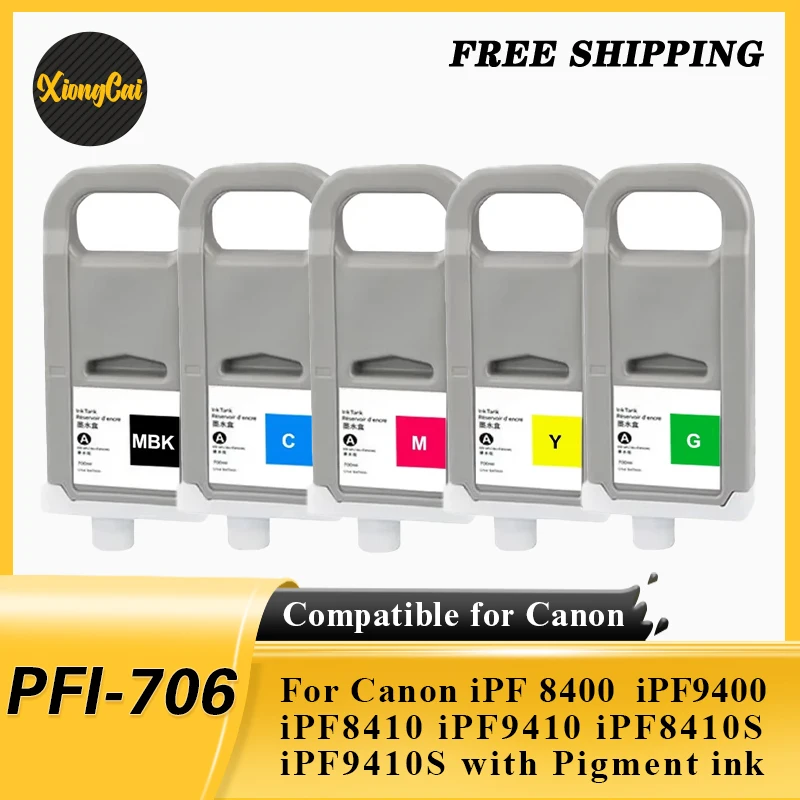 Ink Cartridge 700ml compatible for Canon iPF 8400 iPF9400 iPF8410 iPF9410 iPF8410S iPF9410S with Pigment ink
Ink Cartridge 700ml compatible for Canon iPF 8400 iPF9400 iPF8410 iPF9410 iPF8410S iPF9410S with Pigment ink