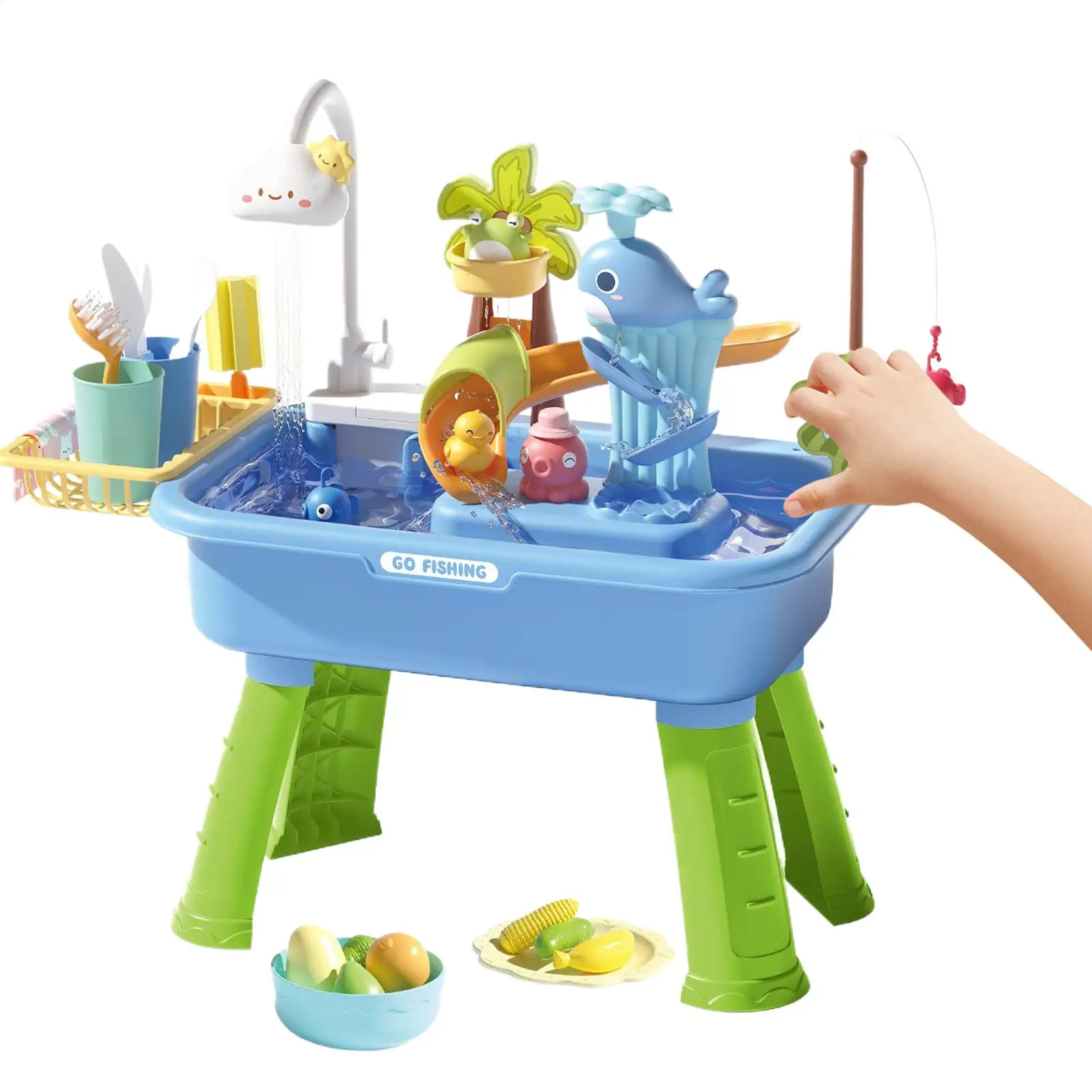 Children's kitchen toys electric water play Table Game sink simulated kitchen with water pump Summer outdoor swimming pool toys
Children's kitchen toys electric water play Table Game sink simulated kitchen with water pump Summer outdoor swimming pool toys