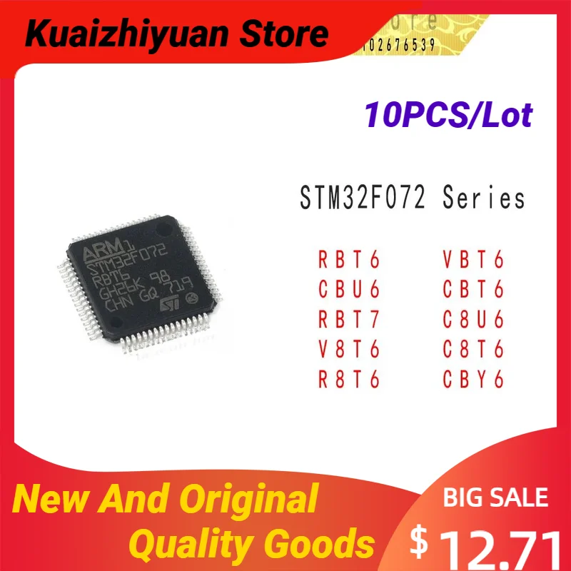 10PCS/Lot New And Original STM32F072RBT7 STM32F072V8T6 STM32F072R8T6 STM32F072VBT6 STM32F072RBT6 STM32F072CBT6 Quality Goods
10PCS/Lot New And Original STM32F072RBT7 STM32F072V8T6 STM32F072R8T6 STM32F072VBT6 STM32F072RBT6 STM32F072CBT6 Quality Goods